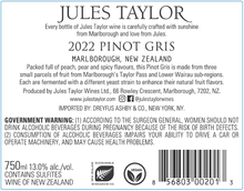 Jules Taylor Marlborough Pinot Gris, 2022