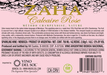 Zaha Calcaire Rosé Método Champenoise Nature, NV
