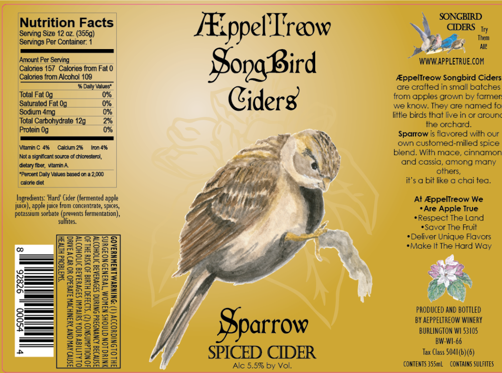 AEppel Treow Sparrow Spiced