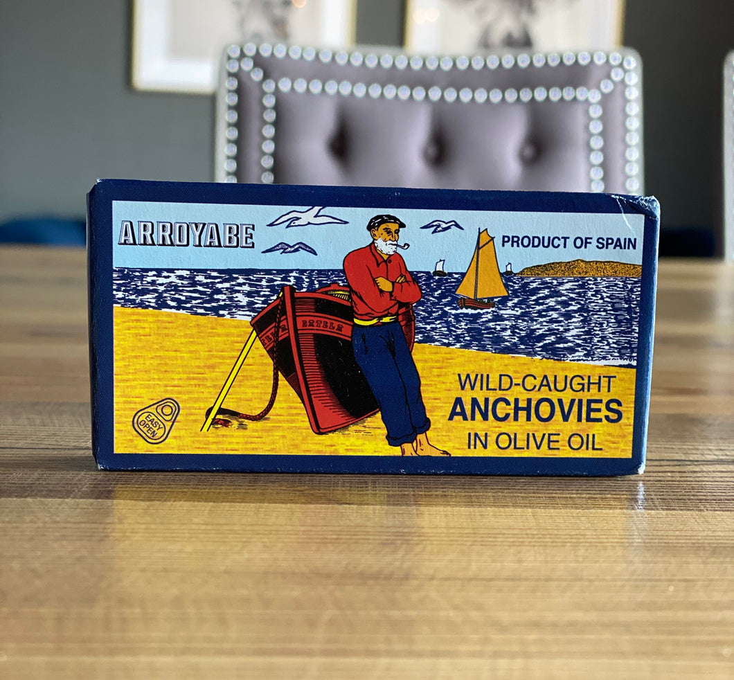 Arroyabe Wild-Caught Anchovies in Olive Oil